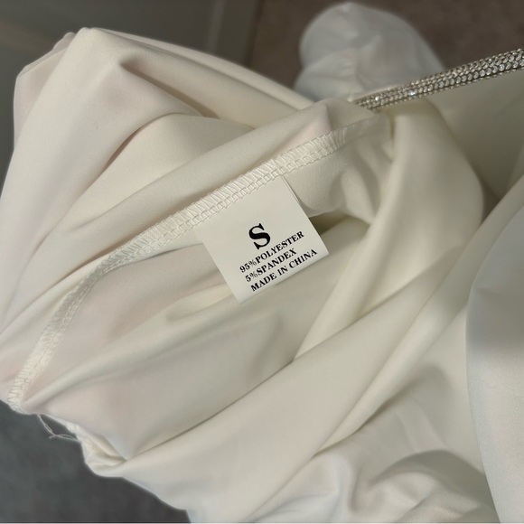 White rhinestone strap dress - Picture 6 of 6